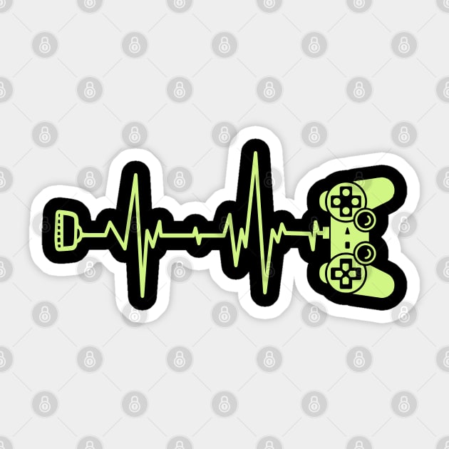 Gamer Heartbeat Sticker by Dailygrind